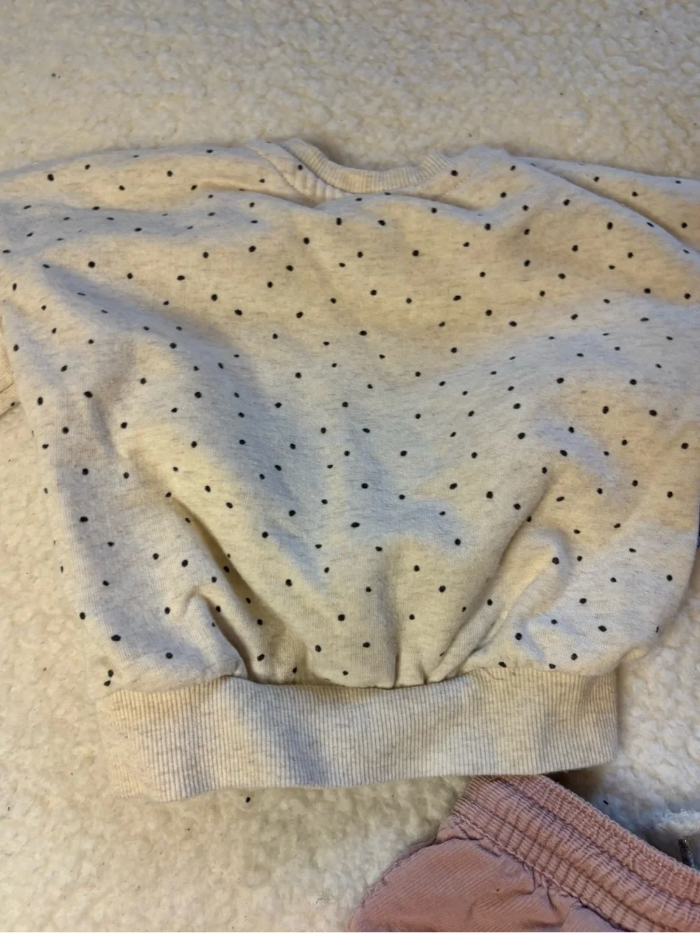 H&M Baby Girl 2-Piece Butterfly Sweatshirt & Pink Corduroy Pants Outfit Set